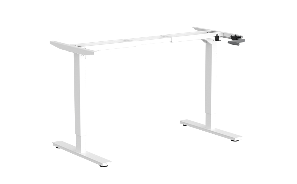 Регульований стіл Ergotopia Desktopia | Ручне регулювання висоти | Білий (Без стільниці)