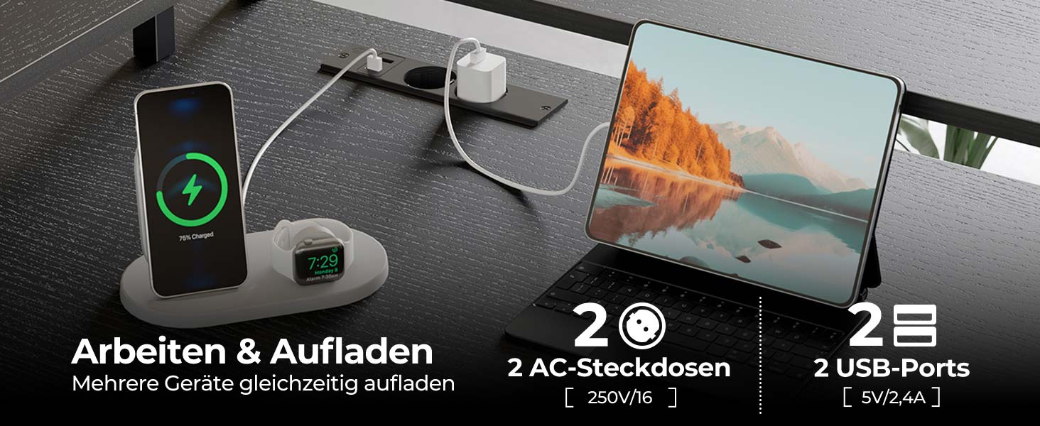 Роланстар Стіл ігровий L-подібний з LED та розеткою, 137 x 108 см, комп'ютерний стіл з підставкою для монітора та місцем для зберігання, реверсивний кутовий стіл для офісу, домашнього офісу (Білий) (Чорний)