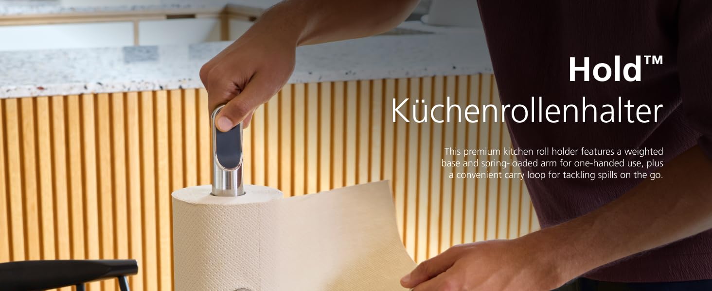 Кухонний тримач для рулонів Joseph Joseph Hold Graphite з федер-механізмом
