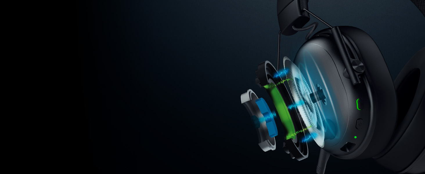 Razer BlackShark V3 - Бездротові ігрові навушники для ПК (280г, Bluetooth, мікрофон HyperClear, драйвер TriForce Titanium 50 мм)