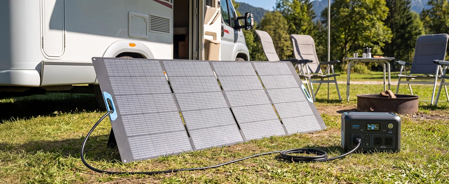 Складана монокристалічна сонячна панель 220W 26V, портативна сонячна зарядна станція (400W peak)