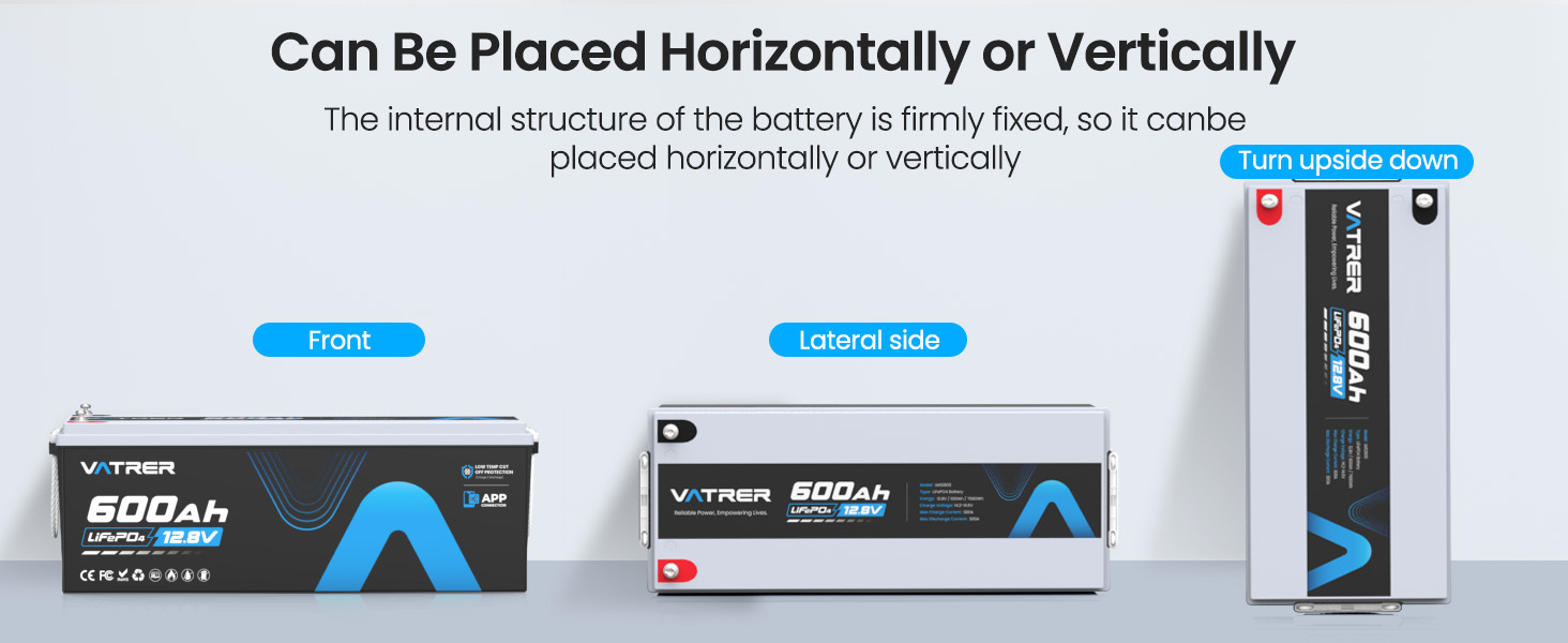 Акумулятор LiFePO4 VATRER POWER 12V 300Ah (600Ah) з функцією самопідігріву