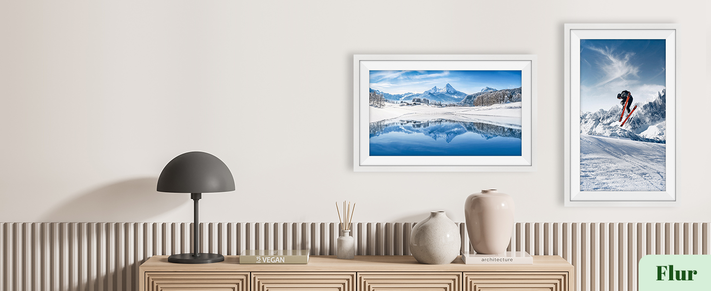 Цифровий фоторамка Eptusmey з Wi-Fi, 10.1 дюймів, корпус з дуба, 32GB, HD IPS сенсорний екран 1280x800, відтворення фото/відео через Uhale APP, подарунок для чоловіків та жінок, колір: білий дуб