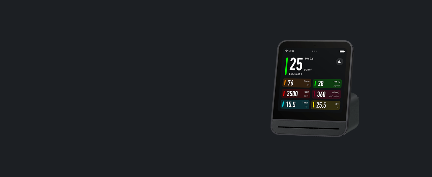 Монітор якості повітря Qingping Gen 2: PM2.5, CO2, PM10, температура, вологість, шум. Оновлений моніторинг та будильник