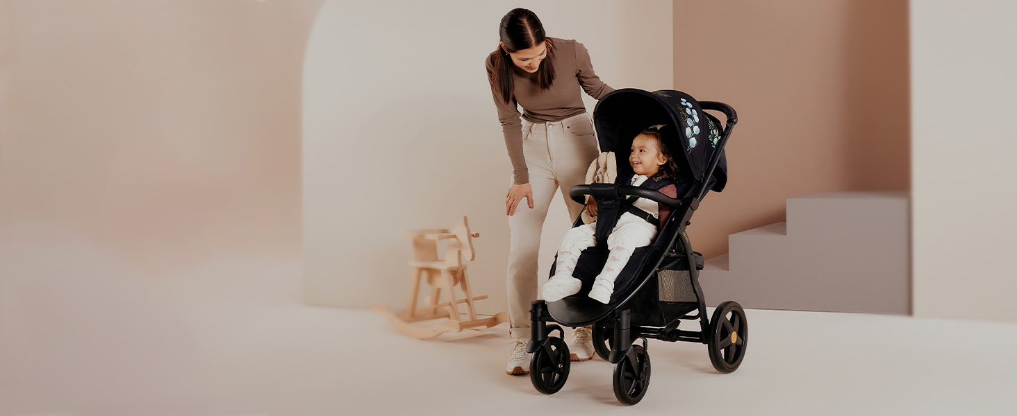 Дитяча коляска Lionelo Annet Plus - компактна, з функцією опускання спинки, блакитна
