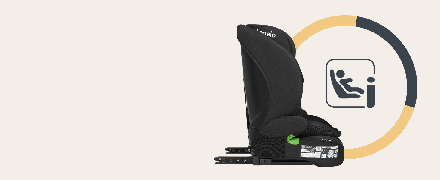 Автокрісло Lionelo Billy i-Size 76-150 см (15 міс - 12 років), ISOFIX, Top Tether, R129, бежеве