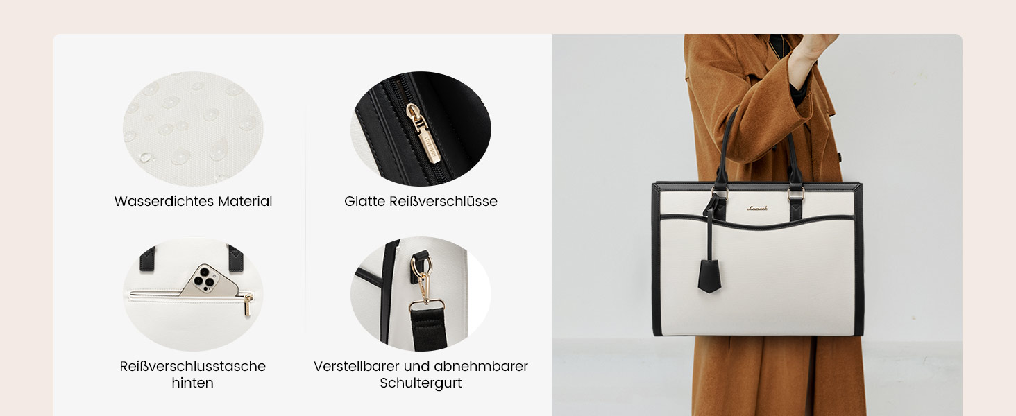 Сумка для ноутбука LOVEVOOK 15.6 дюймів, жіноча, велика, з екошкіри, для роботи, навчання, універсальна, на плечі, велика містка сумка-шопер