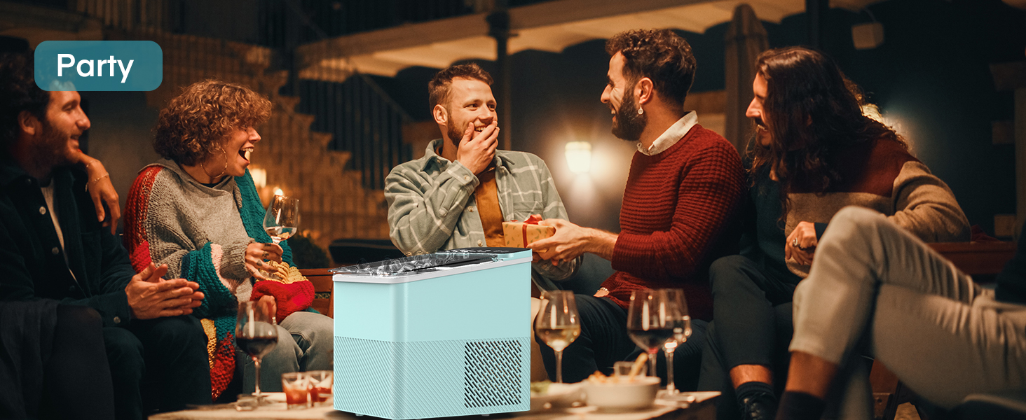 Машина для льоду Fohere портативна, самоочищення, 14 кг/24 год, зелена - для дому, бару, офісу, кемпінгу