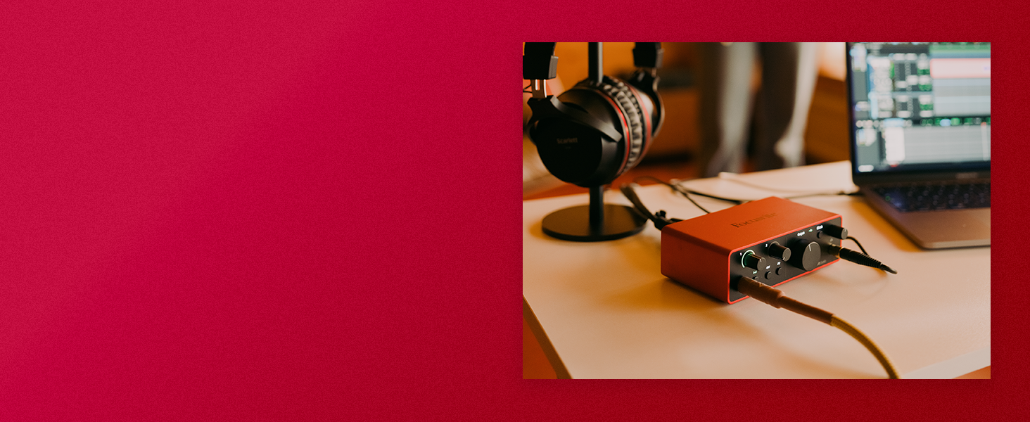 Focusrite Scarlett Solo 4 (4th Gen) USB аудіоінтерфейс для гітаристів, вокалістів та продюсерів - студійна якість звуку + ПО