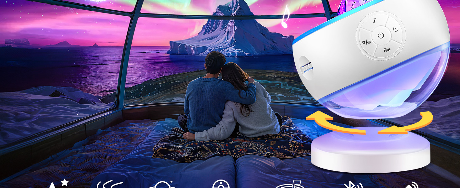 Проєктор зоряного неба Sternenhimmel з Bluetooth, нічник для дітей та дорослих, 300 режимів, білий колір, декор кімнати