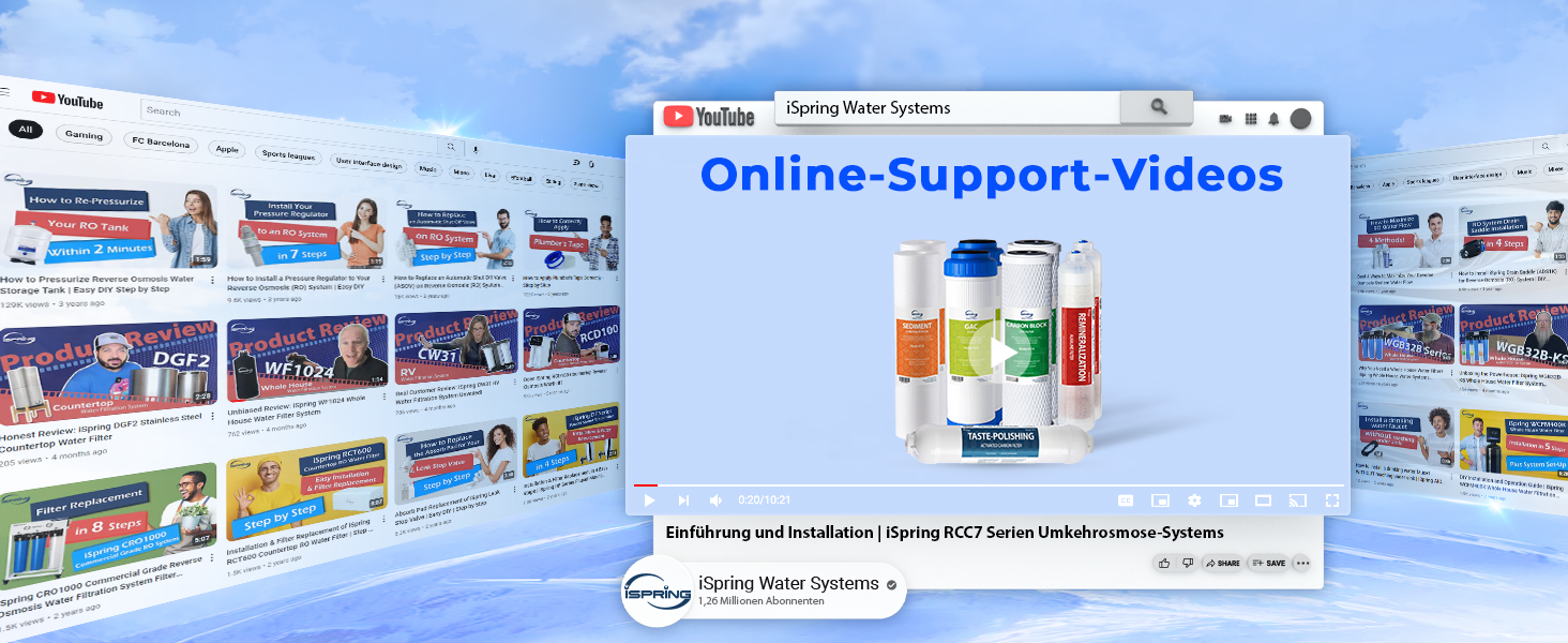 Система зворотного осмосу iSpring RCC7AK 75GPD з мінералізацією та лужним фільтром, NSF-сертифікована, для питної води (1 рік фільтрації)