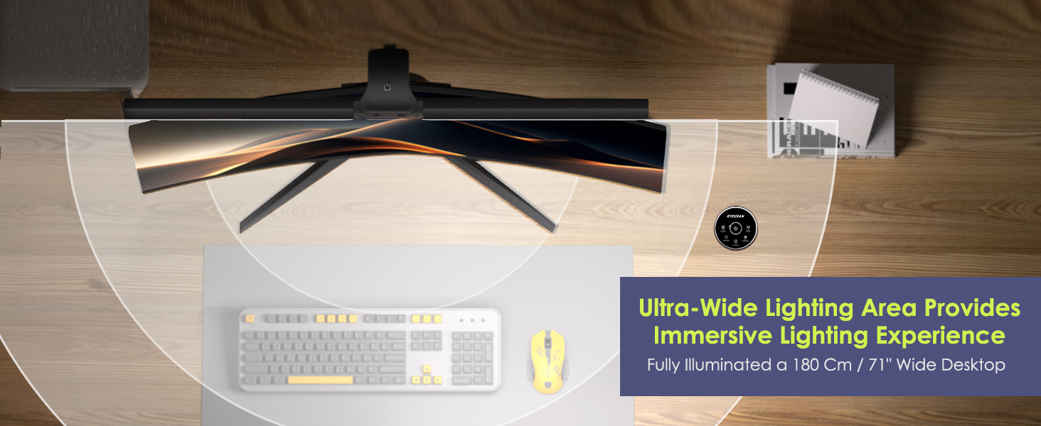 Настільна лампа для дітей з двома головками, захист для очей, 16W, 72см, денне світло, з пультом, регулювання яскравості, з шийкою 