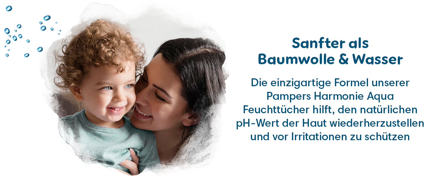 Дитячі вологі серветки Pampers Harmonie Protect & Care, гіпоалергенні, без ароматизатора, 792 шт (18 упаковок по 44 шт)
