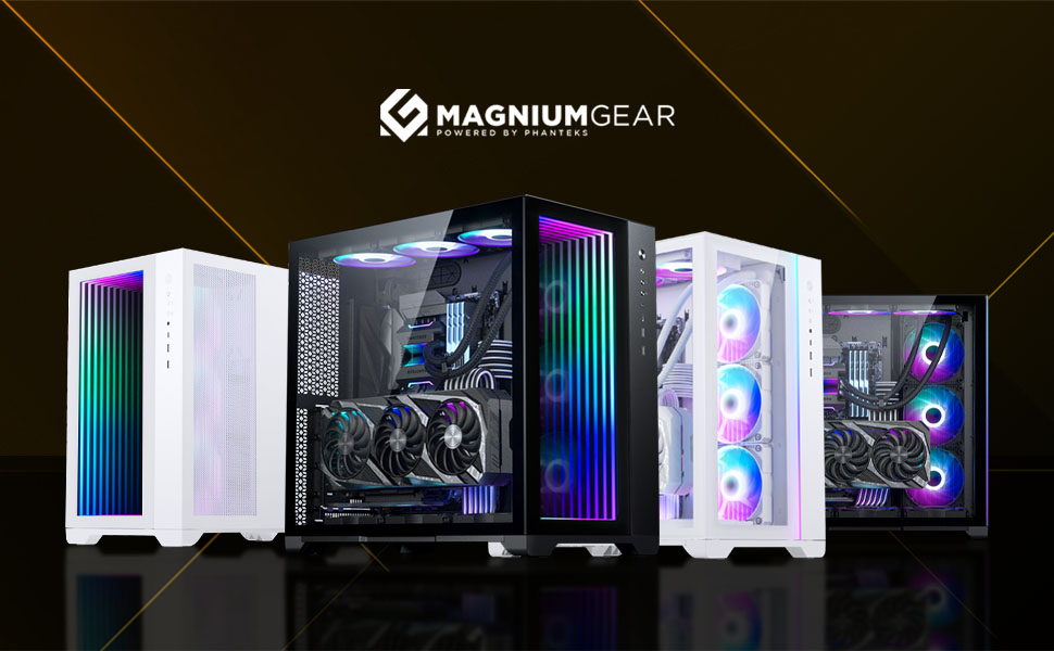 Корпус Magniumgear Neo Qube 2 IM ATX, подвійна камера, Digital-RGB, дзеркальна передня панель Infinity, скляні панелі, чорний