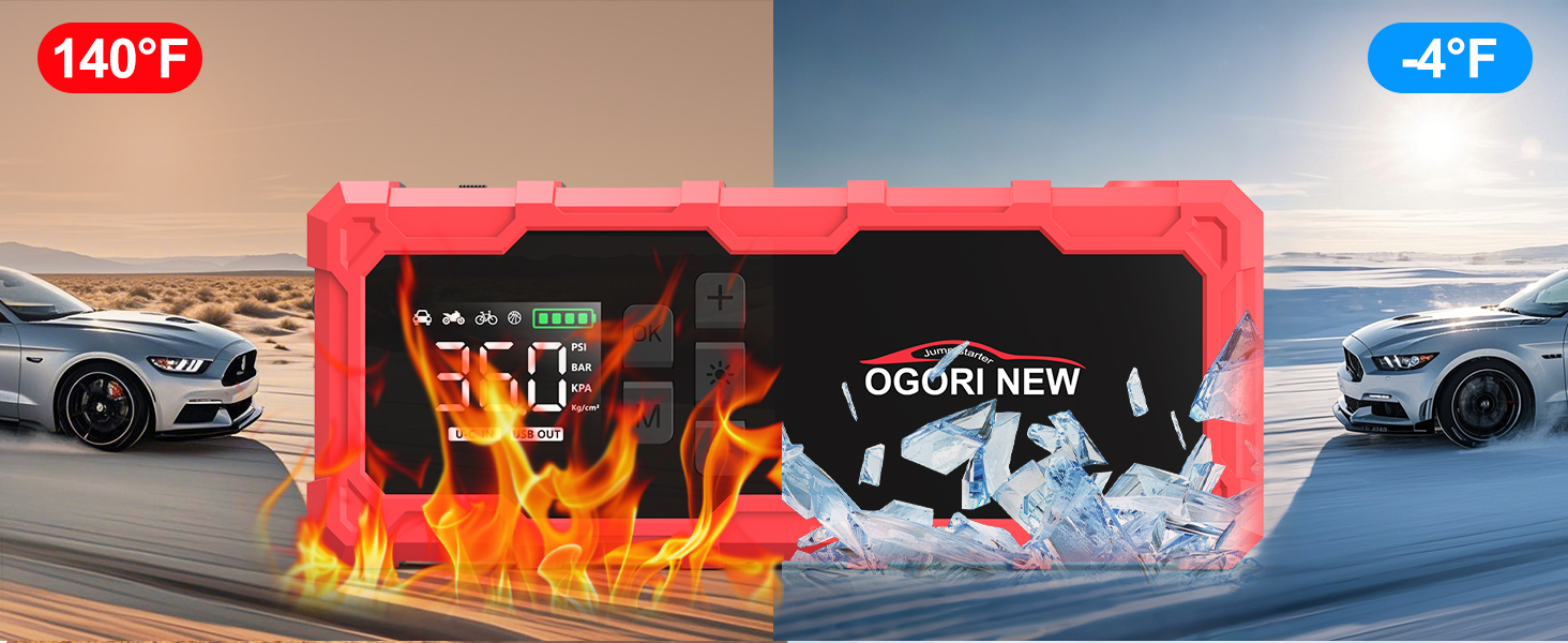 Powerbank для автомобіля з компресором Starthilfe 6000A, LED-ліхтарик, 12V, для 8L бензину/10L дизеля