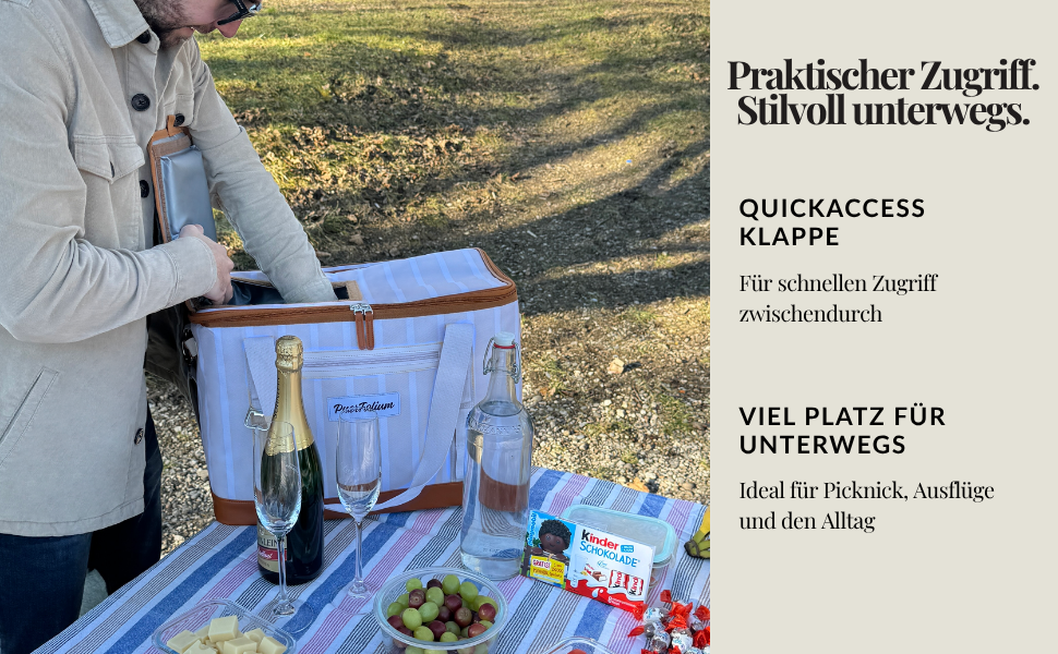 Термосумка-холодильник велика 45л XXL блакитна для пікніка, пляжу, авто, кемпінгу. Ізотермічна сумка-холодильник, складана, ретро