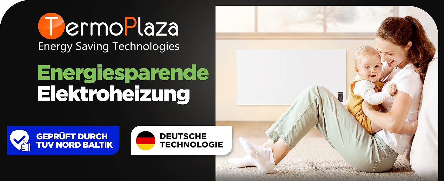 Інфранічна електрична панель TermoPlaza WiFi 270 Вт (до 7 м²) з термостатом | Інфрачервоний нагрівач для дому та ванної кімнати | WiFi, енергозбереження