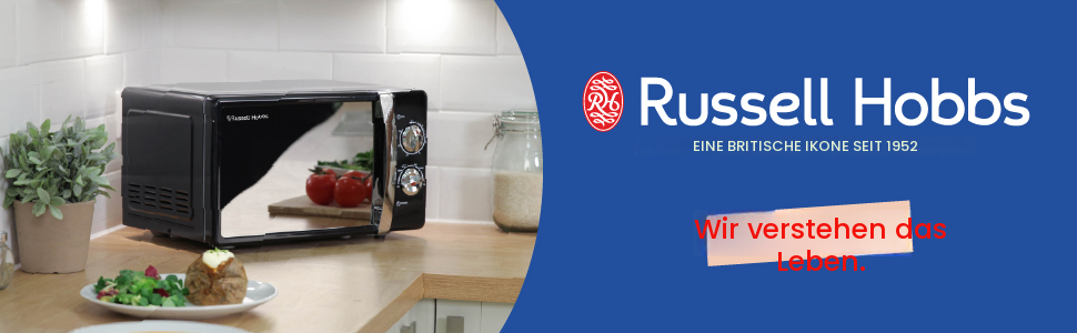 Мікрохвильова піч Russell Hobbs RHMM701C Solo 17л, 700 Вт, чорна: розморожування, таймер, 5 рівнів потужності