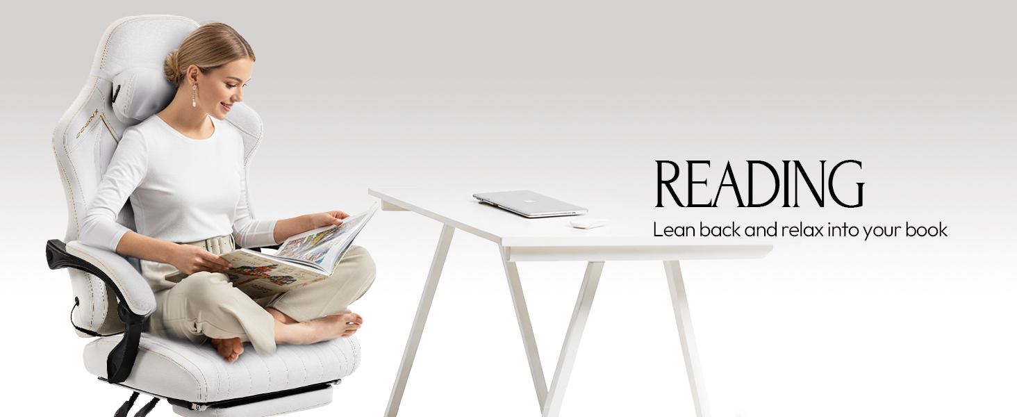 Ігровий крісло Dowinx з масажем, ергономічний дизайн, підтримка попереку та шиї, до 135 кг, шкіряне, чорний