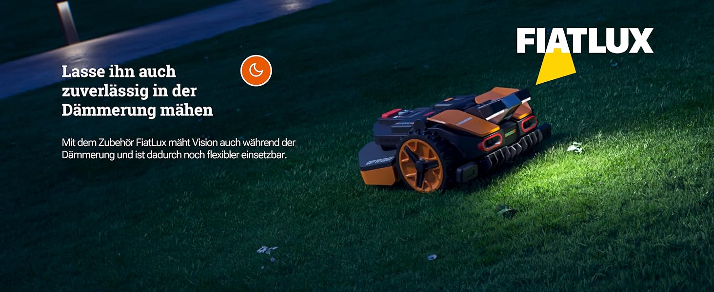 Робот-газонокосарка WORX Landroid Vision M550 WR205E для газонів до 550 м², штучний інтелект, без обмежувального дроту, Wi-Fi та Bluetooth, активне уникнення перешкод, захист їжаків