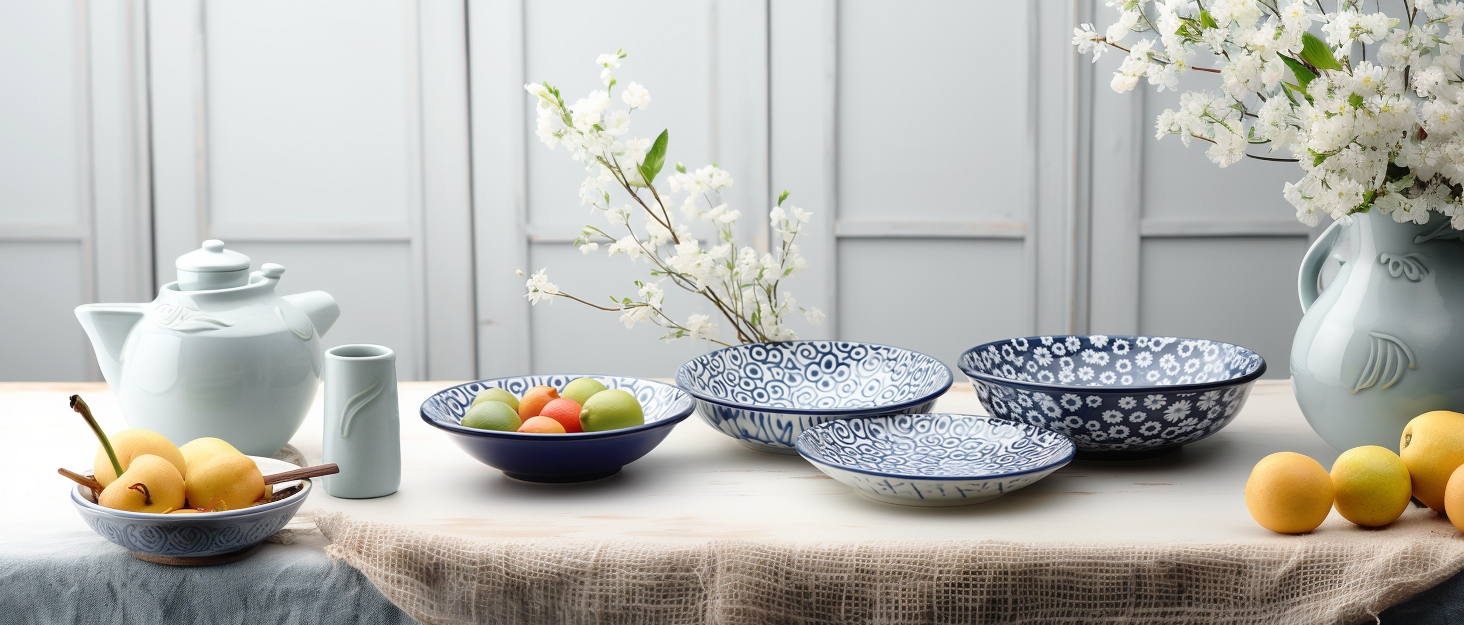 Набір чашок для кави та чаю, 6 шт., чорно-білий геометричний візерунок, кераміка