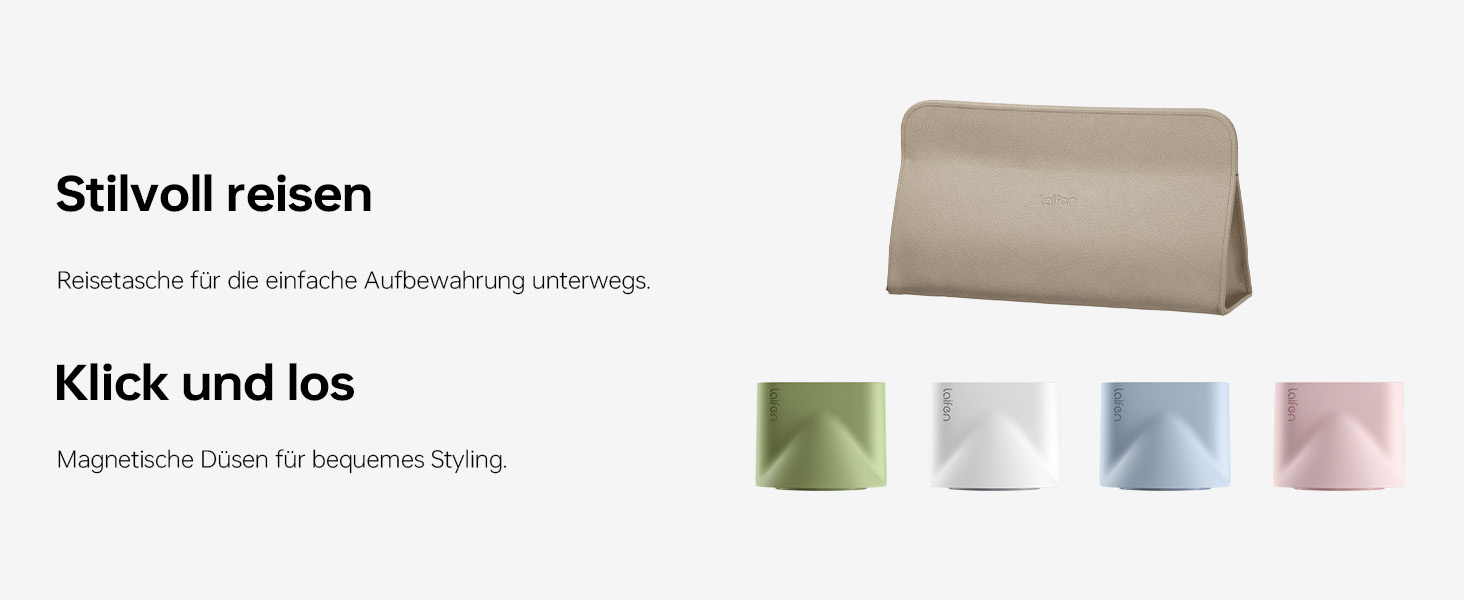 Компактний фен для волосся Laifen Mini з безщітковим двигуном (110 000 об/хв) та іонізацією, швидке сушіння, низький рівень шуму, колір зелений