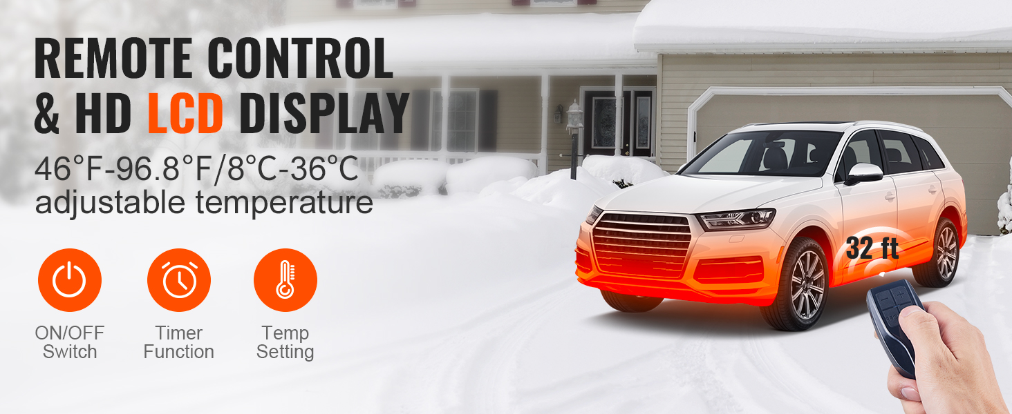 Дизельний повітряний опалювач VEVOR 2kW (12/24V) з LCD-дисплеєм та пультом керування для авто, фургонів, автобусів