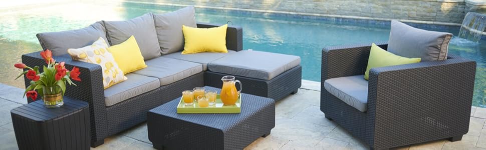 Ящик для зберігання Keter Capri 305л коричневий, водонепроникний, для саду та тераси