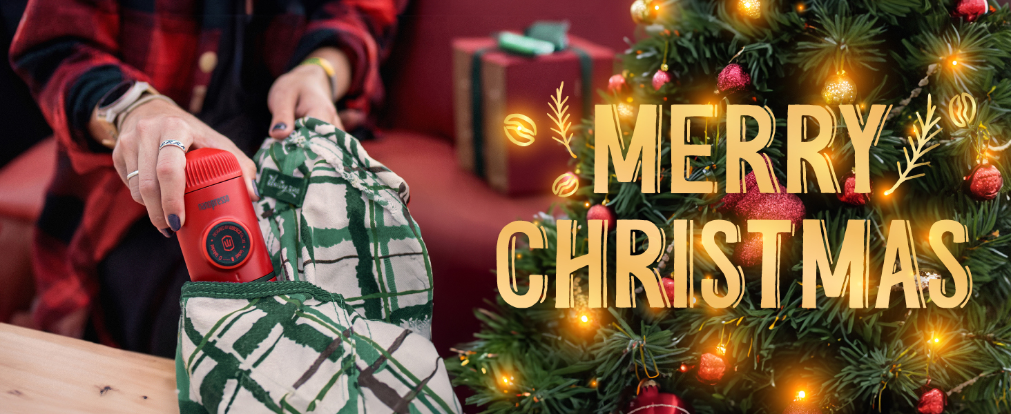 WACACO Nanopresso - портативна кавомашина для еспресо, 18 Bar, ручне керування, для подорожей, червона