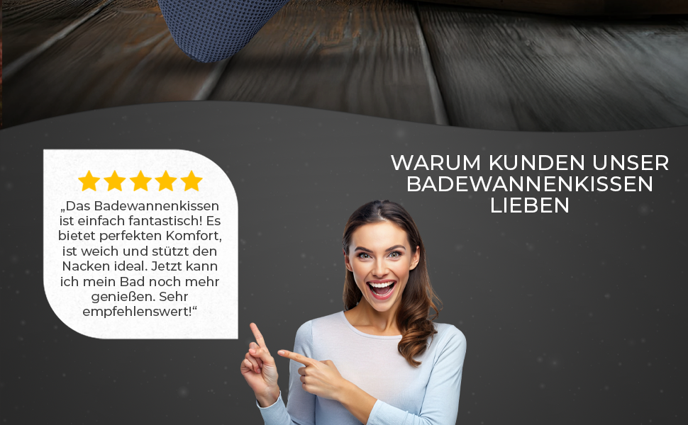 Подушка для ванни з сіткою для прання - Максимальний комфорт та розслаблення з новітньою технологією Air Mesh - Подушка для ванни з 4 міцними присосками - Подушка для шиї/голови (темно-синій)