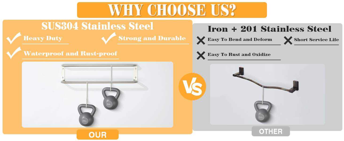 Тримач для рушників подвійний з нержавіючої сталі 304, 80 см, для ванної кімнати та кухні