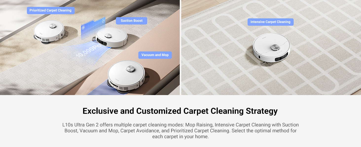 Робот-пилосос Dreame L10s Ultra Gen 2 з миючим модулем, 10000Pa, LiDAR, MopExtend, автомийка та сушка, самостійне очищення та поповнення, підйом мопа 10,5 мм