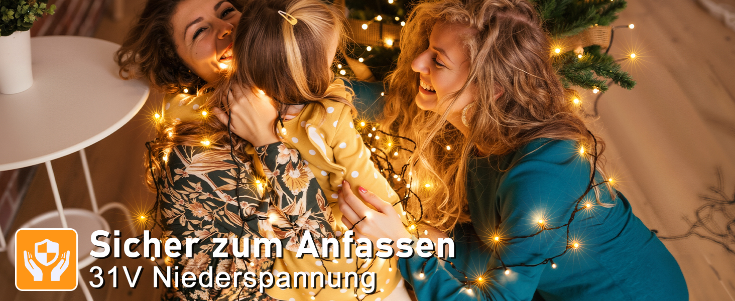 Гірлянда світлодіодна 40м, 400 LED, для прикраси ялинки та декору, вологостійка, з пультом, таймером, димуванням, теплий білий колір, для дому та саду