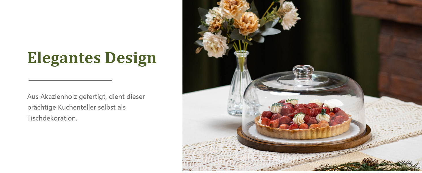 Тортенечка з підставкою, дерев'яний та акриловий тортовий стійкий з кришкою