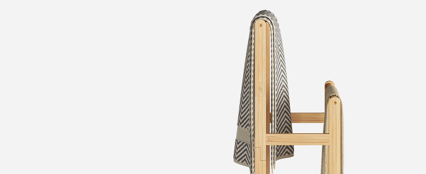 HOOBRO Лежак для рушників бамбуковий, підставка для рушників, вішалка для одягу, 42 x 24 x 77,5 см, для спальні та вітальні