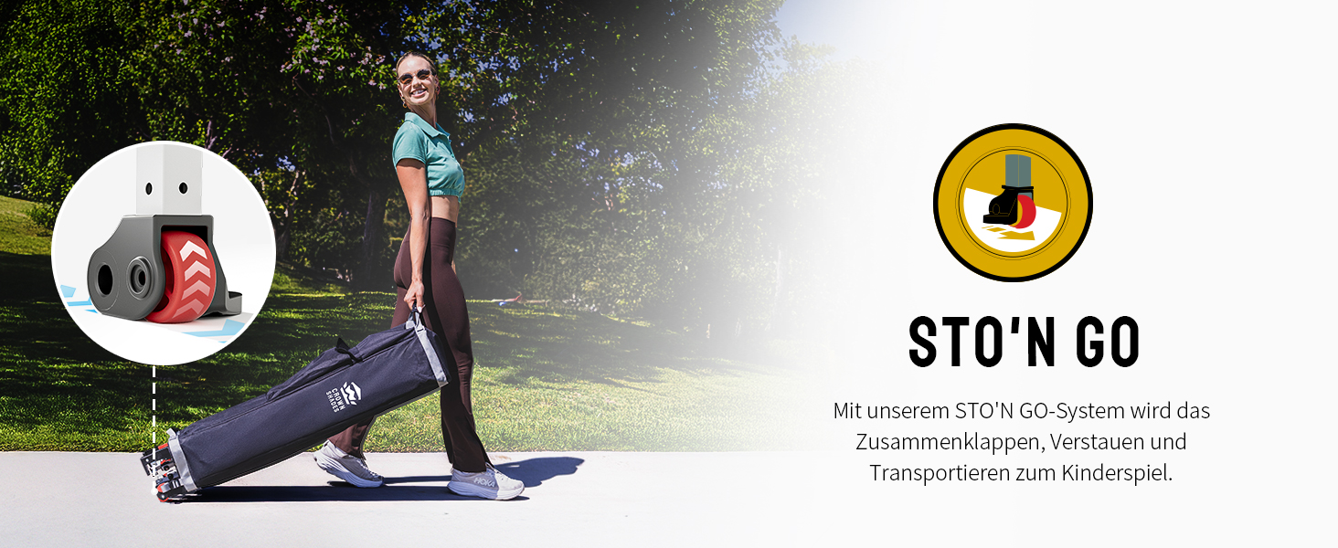 Павільйон CROWN SHADES 3x3: Водостійкий, стабільний, зимостійкий, захист від сонця UV 50+, для кемпінгу, саду та відпочинку. Сірий в клітинку.