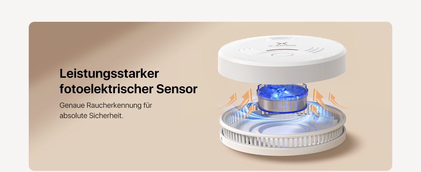 Датчик диму X-Sense з батареєю на 10 років та магнітним кріпленням, 10 шт. (SD11), сертифікат TÜV Rheinland, функція вимкнення звуку та самотестування, білий