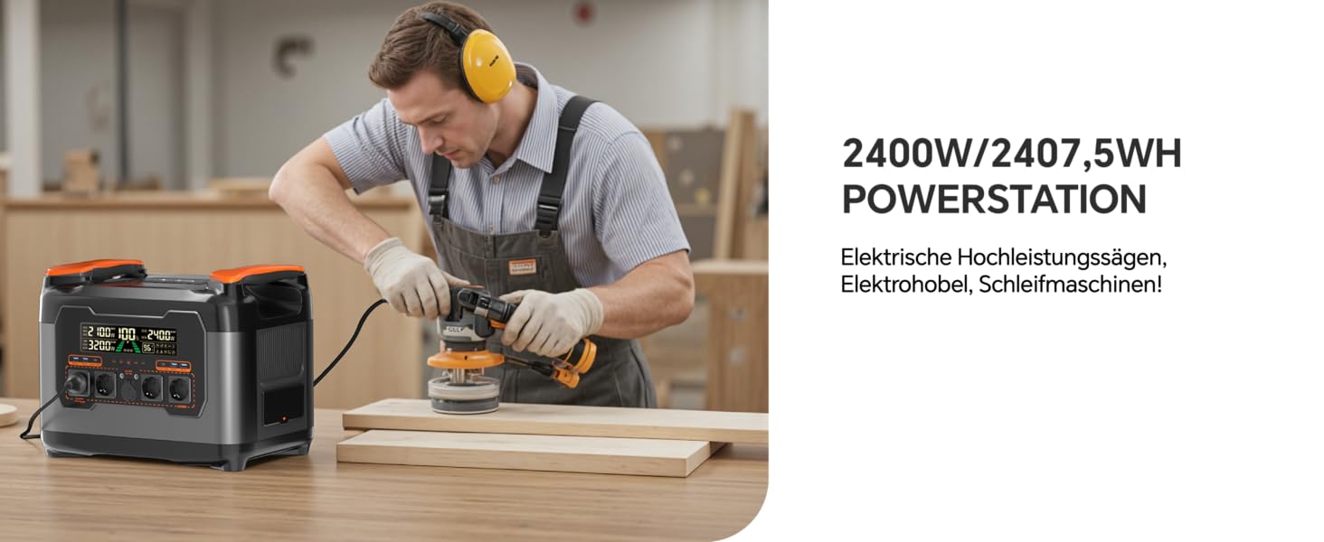 Портативна електростанція Power Lifting 3000W, 1102,5Wh, LiMnFePO4, сонячна панель MPPT 400W, USB-C 100W, для кемпінгу та відпочинку на природі (S2400)