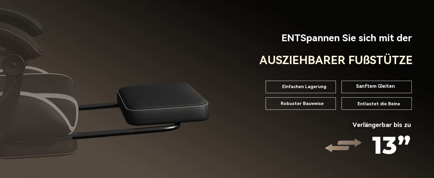 Ігровий крісло Dowinx з підніжкою та масажем попереку. Ергономічне, комфортне, з підголовником. Ідеально для офісу, дому, стрімінгу та тривалих ігрових сесій, біле.