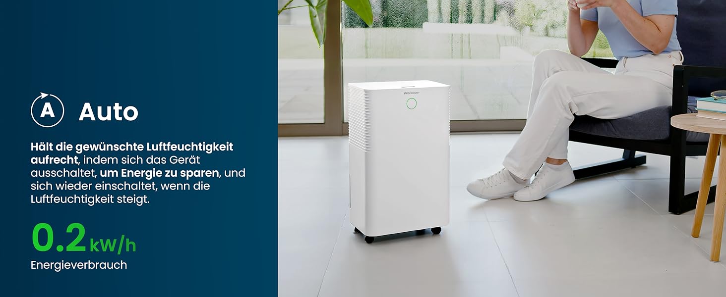 Про Breeze OmniDry - електросушарка для повітря з Wi-Fi, 12л/24г, з функцією сушіння білизни, датчиком вологості, таймером, проти цвілі, для приміщень до 25м²