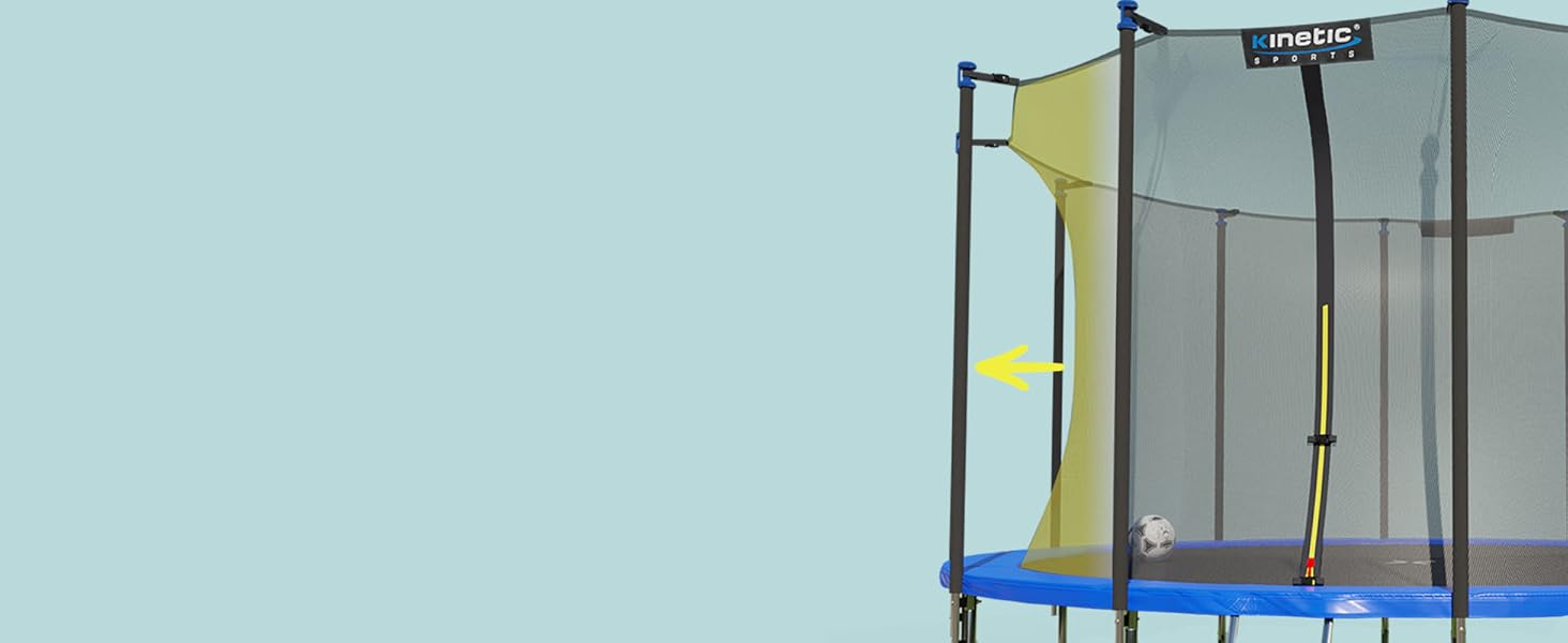 Батут вуличний KINETIC SPORTS Salto Plus Ø183 см з сіткою, драбиною та захисним покриттям - для дітей