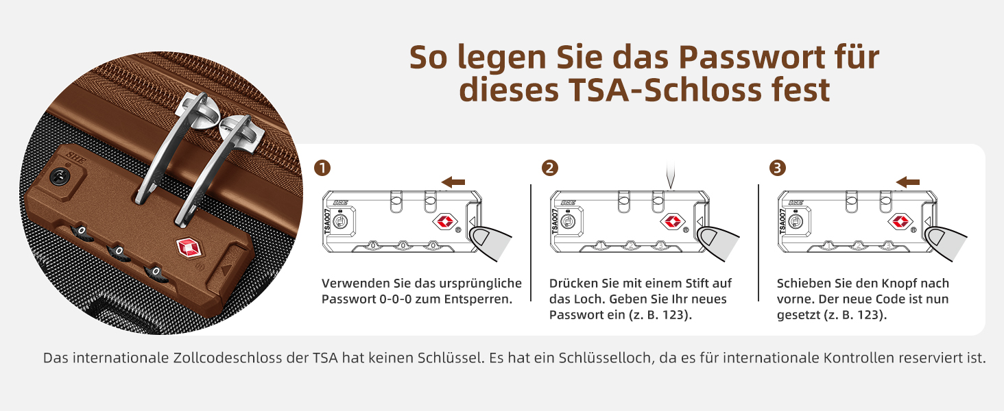 Набір валіз LARVENDER 6 шт. з твердим корпусом, легкий ABS, розширюваний, з TSA-замком, ручна поклажа, з сумкою та косметичкою, білий/коричневий