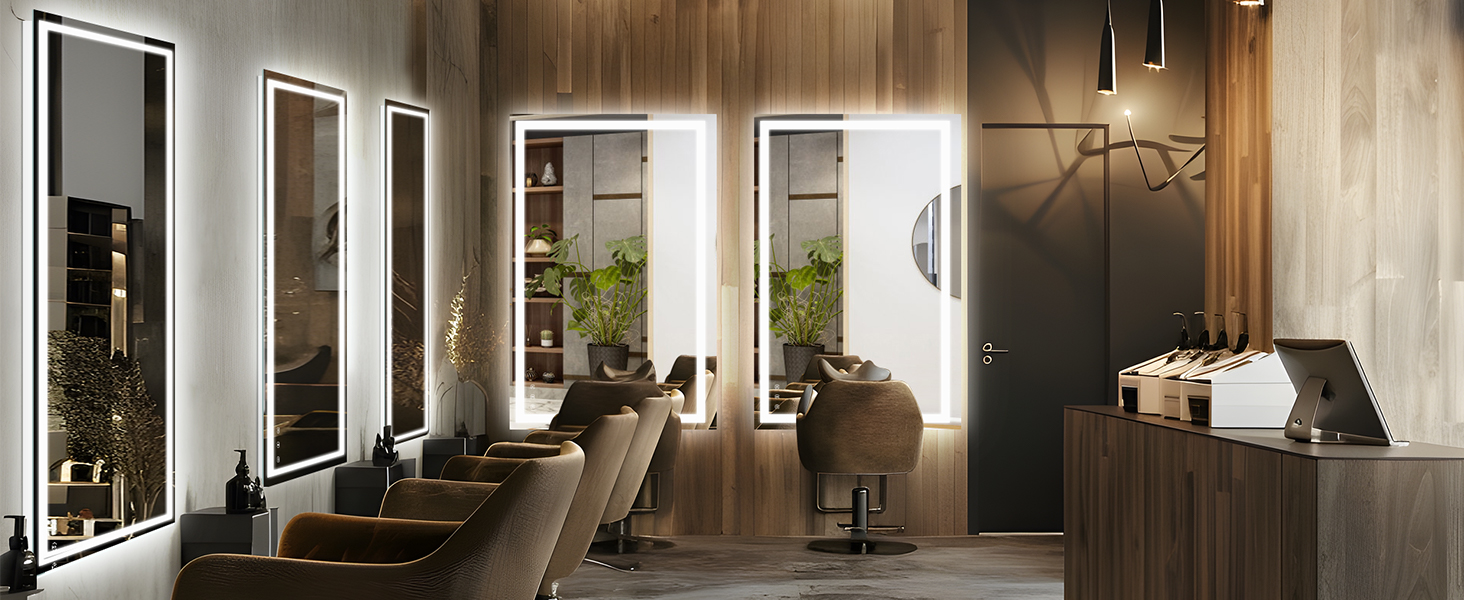 Дзеркало для ванної кімнати YOLEO з підсвічуванням 90x70 см, LED дзеркало з переднім та заднім освітленням, дзеркало з пам'яттю, 3 регульовані кольори світла, антизапарник 90x70 см