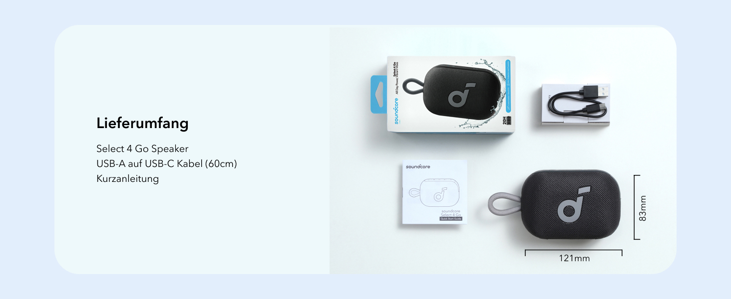 Soundcore Select 4 Go - портативна Bluetooth колонка Anker, водонепроникна IP67, 20 годин роботи, для душу, відпочинку та подорожей, зелена