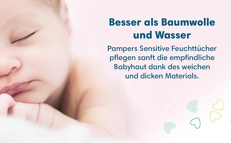 Дитячі вологі серветки Pampers Sensitive, без ароматизантів, для чутливої шкіри, 12 упаковок по 52 шт (загалом 624 шт)