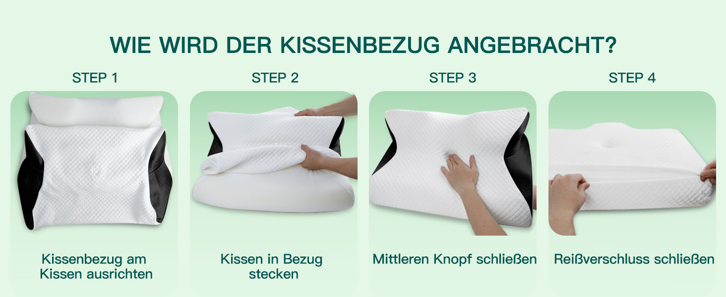 Подушка для шиї з піни Memory Foam 2-в-1, ергономічна, 60x40x12/14 см, чорна. Для спини, боку та живота.