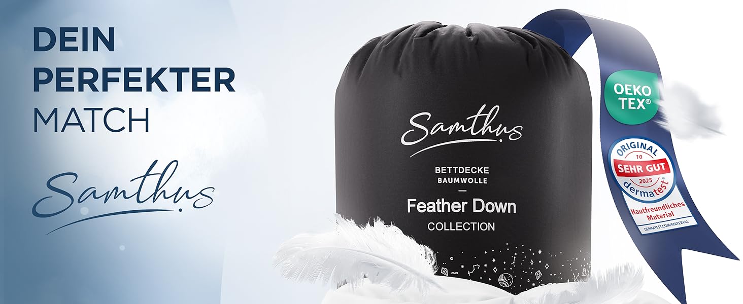 Плед з пуху та пера 135x200 см - сертифікована Oeko-Tex ковдра з м'якого пуху та пера - ковдра з пуху - сертифікована RDS літня та зимова ковдра - Duvet - ковдра на всі сезони 135 x 200 см