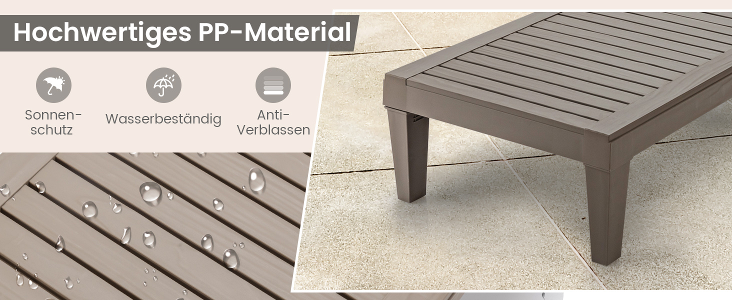 Лежак для відпочинку Giantex для саду та тераси, чорний, з регульованою спинкою, 190x57,5x29 см, до 180 кг