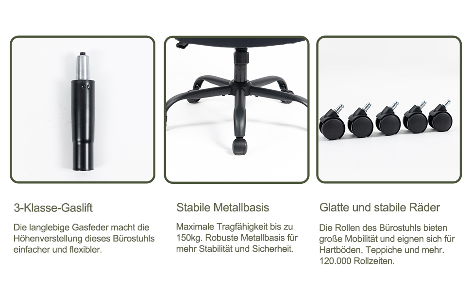 Органомічний офісний стілець CASTLOVE з підйомними підлокітниками, високою спинкою та функцією гойдання. Макс. вантажопідйомність 150 кг (Чорний, тканина)