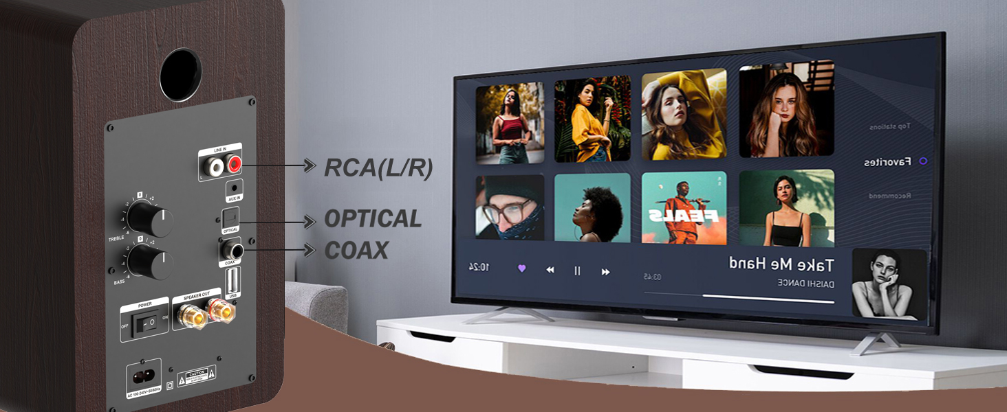 LONPOO LP-42S/LP-42M-BR: Компактні Bluetooth колонки з USB, AUX та виходом на навушники | 30W, 3-дюймовий динамік, дерев'яний корпус